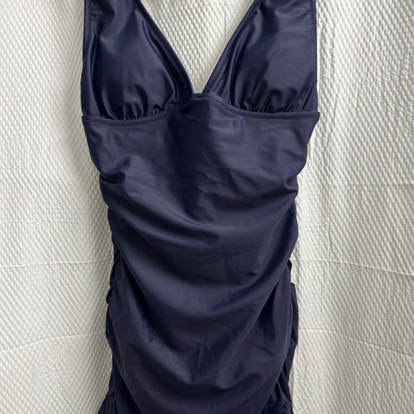 J. Crew ruched one-piece swim suit in NAVY* - Picture 5 of 6